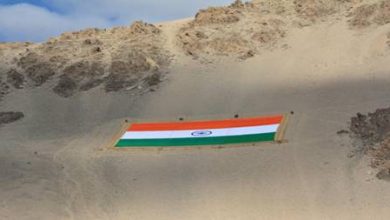 World's largest Indian tricolour hoisted on Leh soil is made of khadi