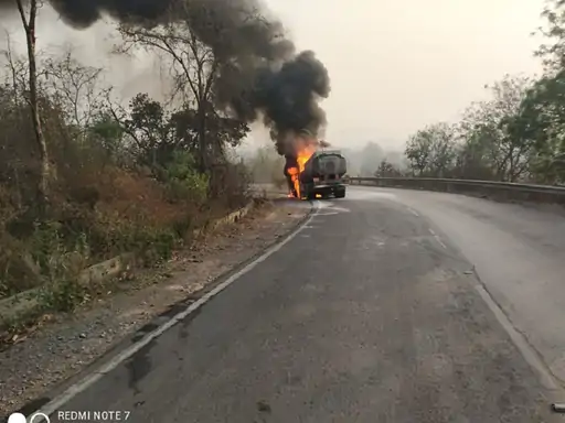 Fire in Diesel Tanker