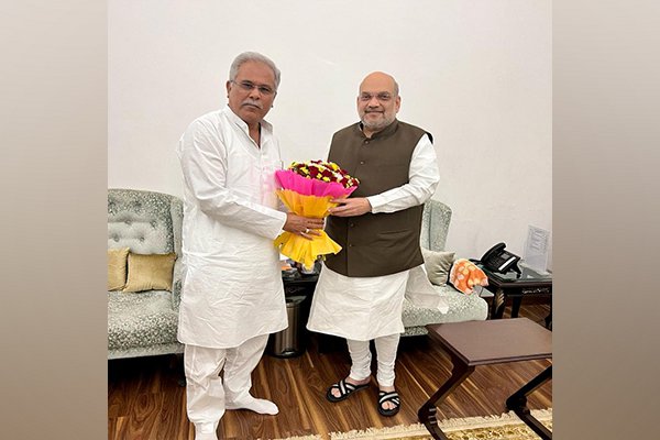 amit sah with bhupesh baghel