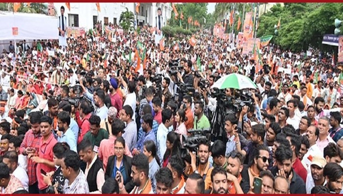 BJYM Ka Halla Bol: सरकार के खिलाफ राजधानी रायपुर में हल्ला बोल