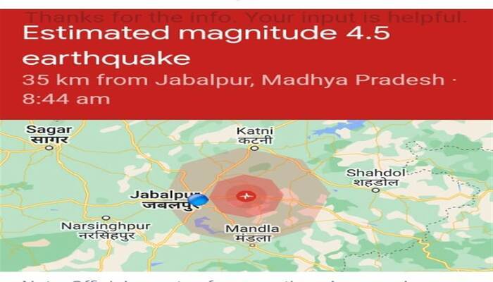 Earthquake in Jabalpur