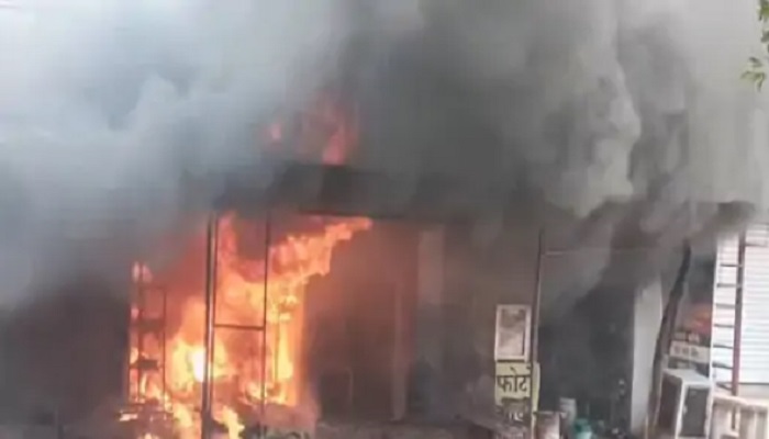 Durg shoe shop fire :