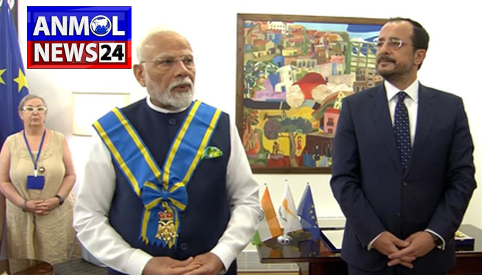 Cyprus highest honor to PM Modi