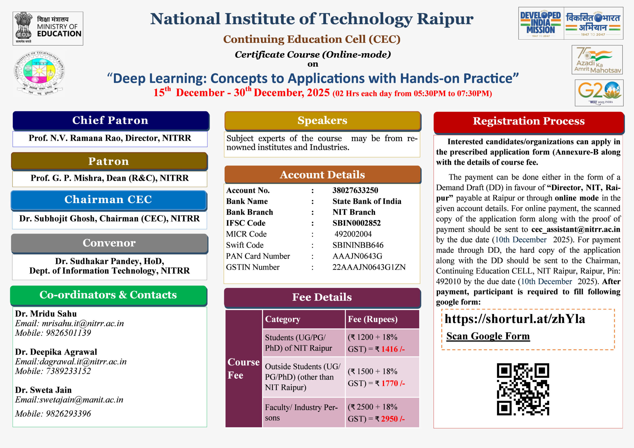 Online Certification Course at NIT Raipur