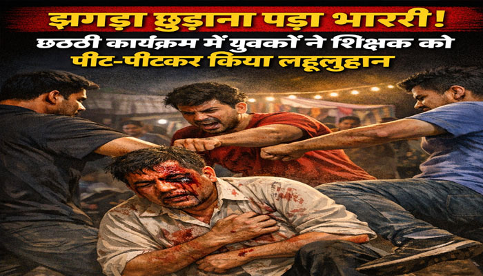 पीट-पीटकर किया लहूलुहान