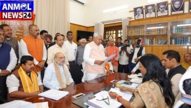 नीतीश कुमार ने राज्यसभा के लिए भरा नामांकन, केंद्रीय गृहमंत्री अमित शाह रहे मौजूद