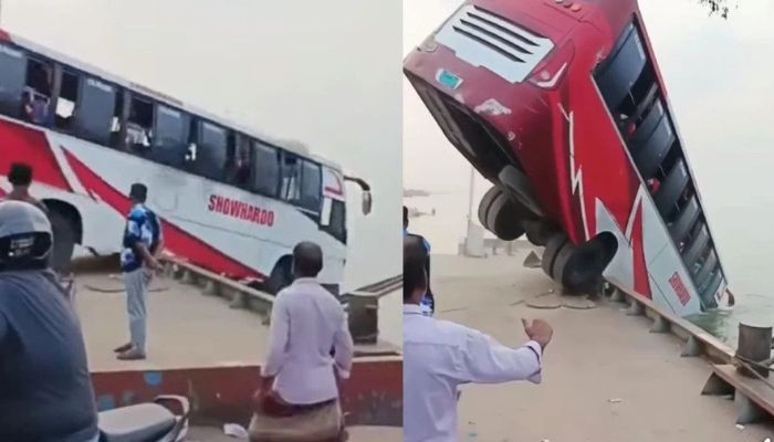 Bus Falls Into River